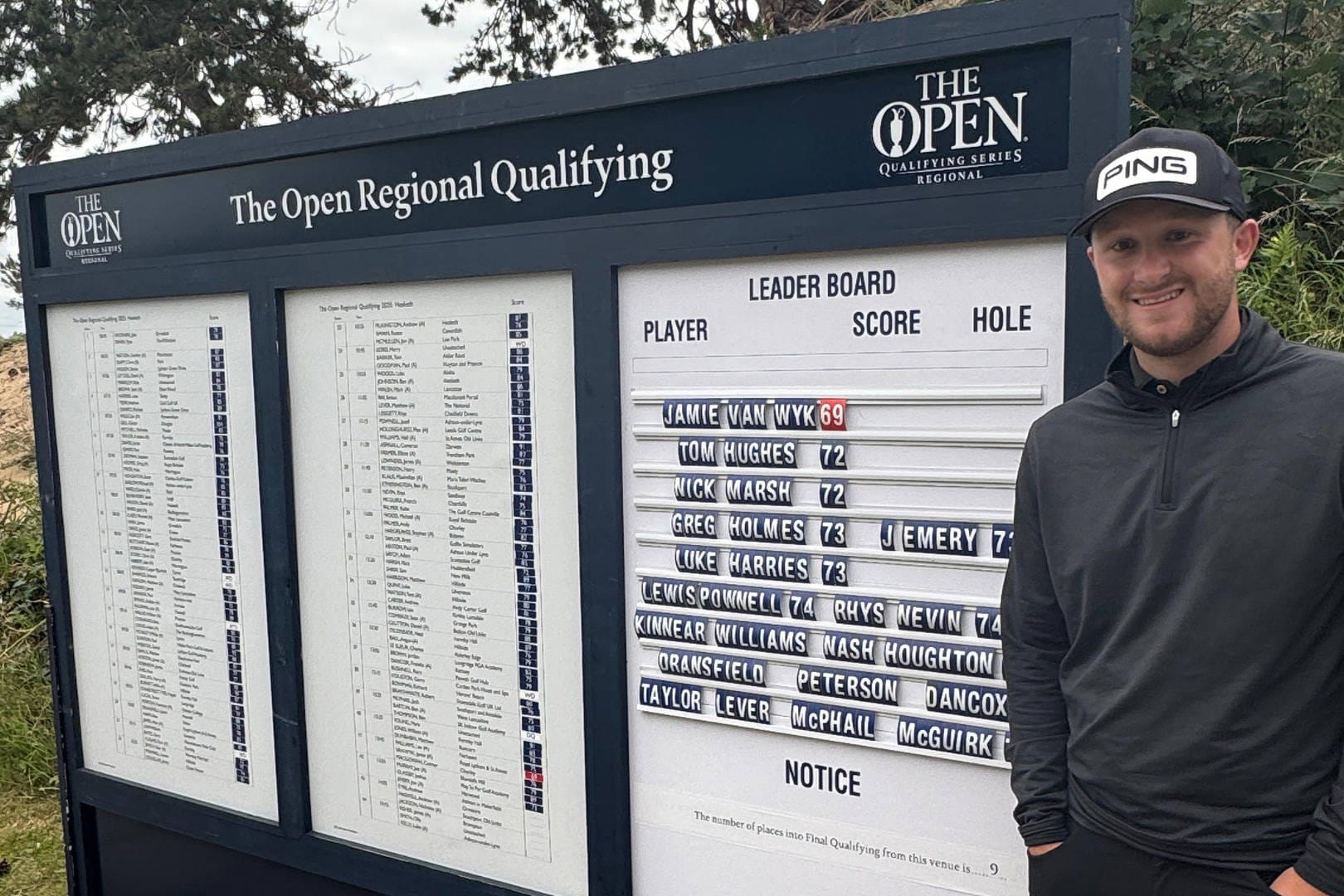 Jamie Van Wyk progressed through Regional Qualifying for The Open at Hesketh.